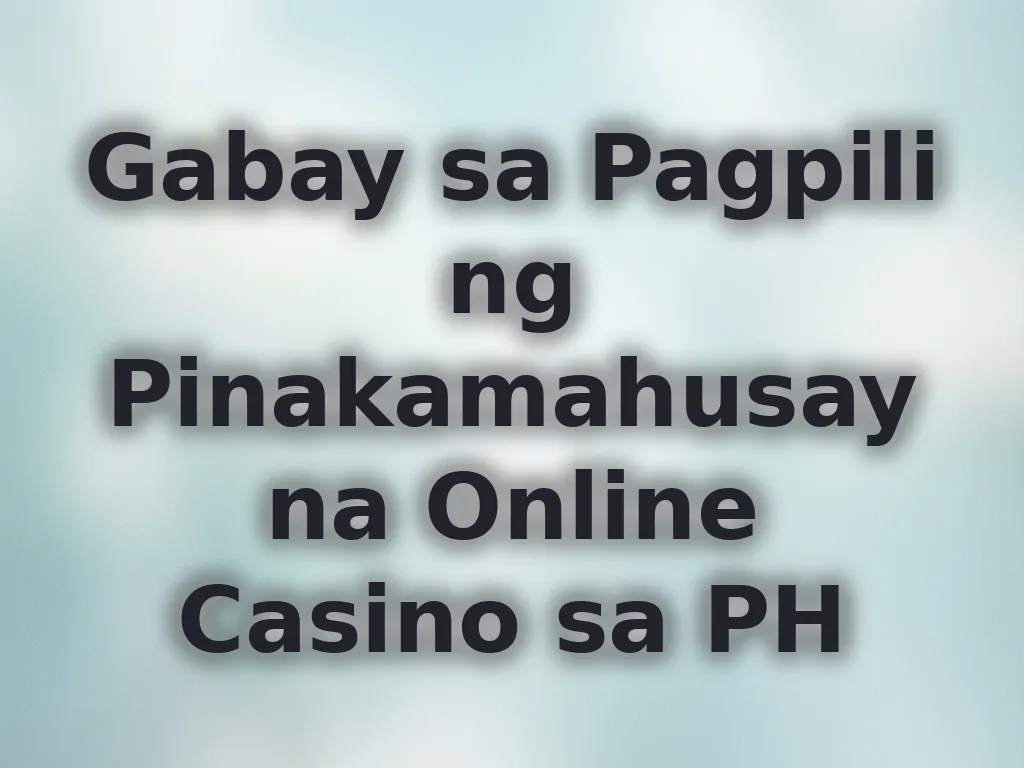 Gabay sa online casino
